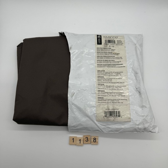 Classic Accessories Madrona Offset Umbrella Cover, Brown, Polyester - Picture 4 of 5